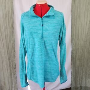 Bcg Blue Fleece Pullover Long Sleeve Woman's Athletic Winter Top Size XL